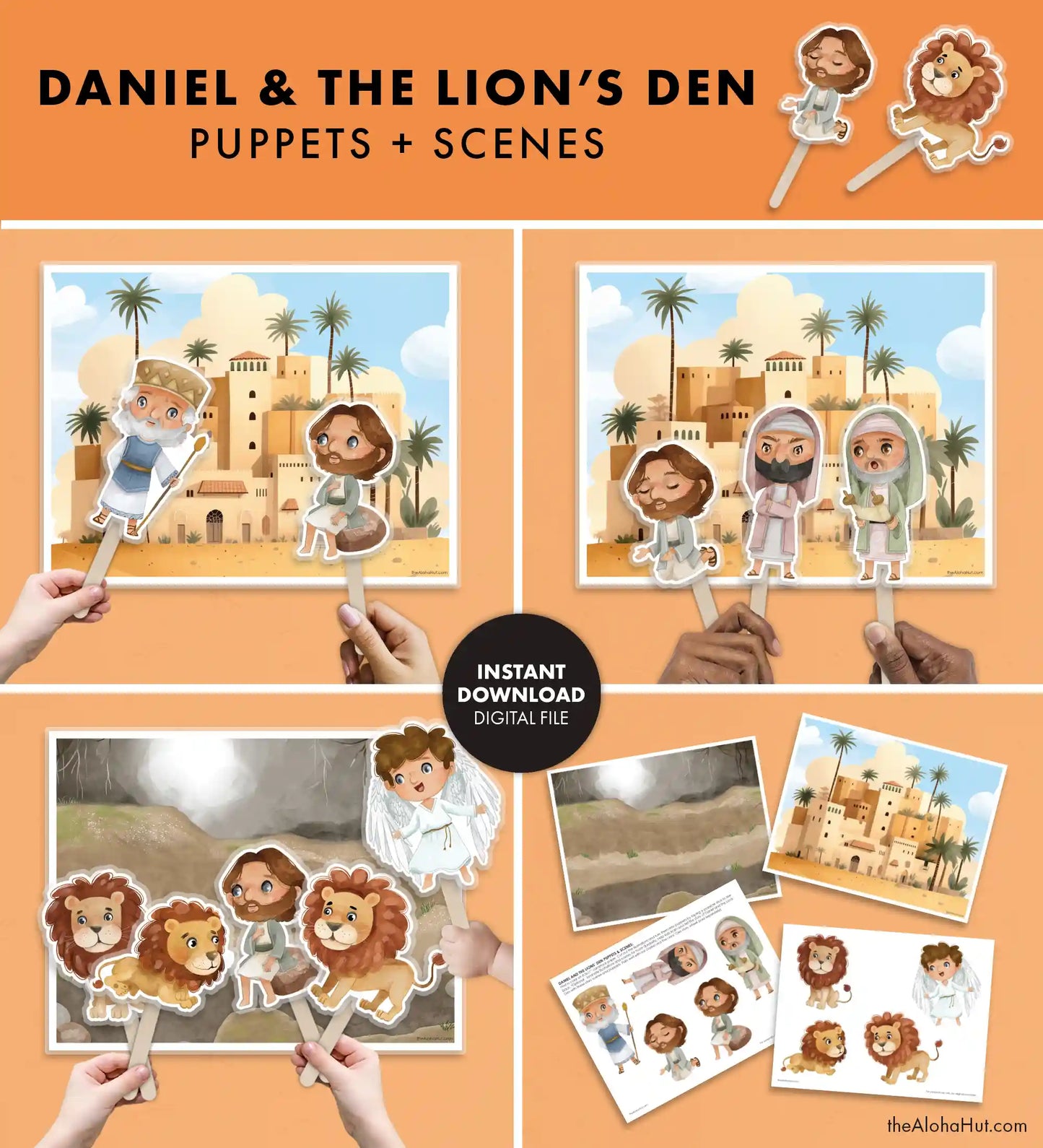 Daniel and the Lion's Den - Puppets and Scenes
