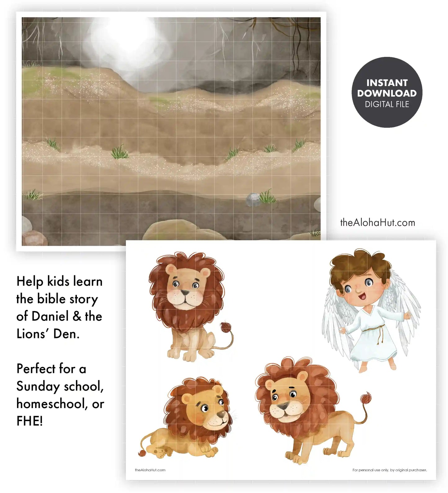 Daniel and the Lion's Den - Puppets and Scenes