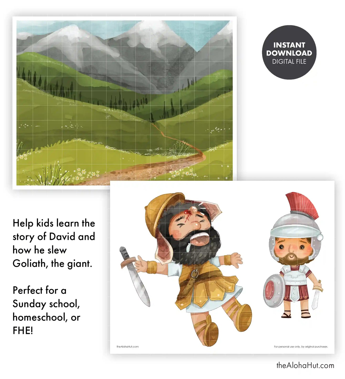 David and Goliath - Puppets and Scenes