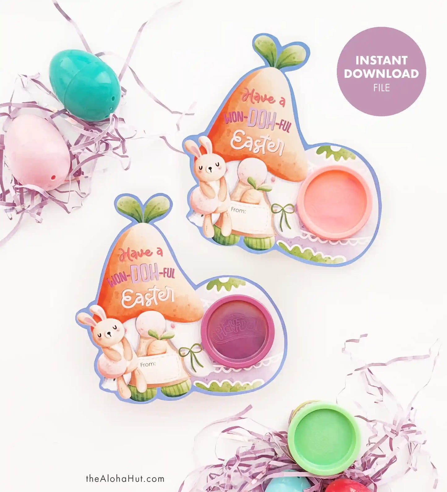 Play Dough Easter Tag