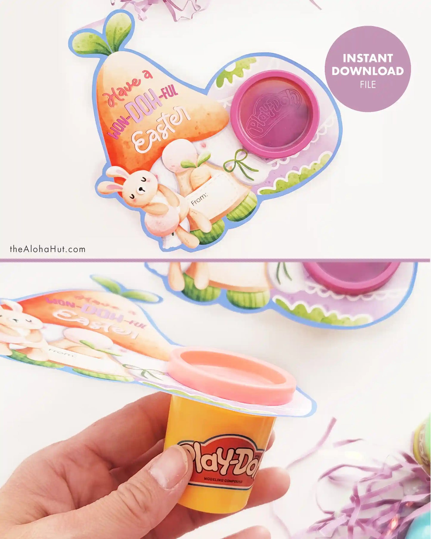 Play Dough Easter Tag