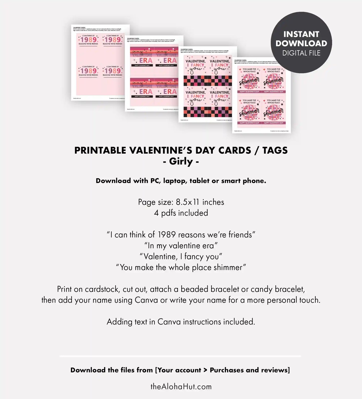 Swiftie Era - Printable Valentines