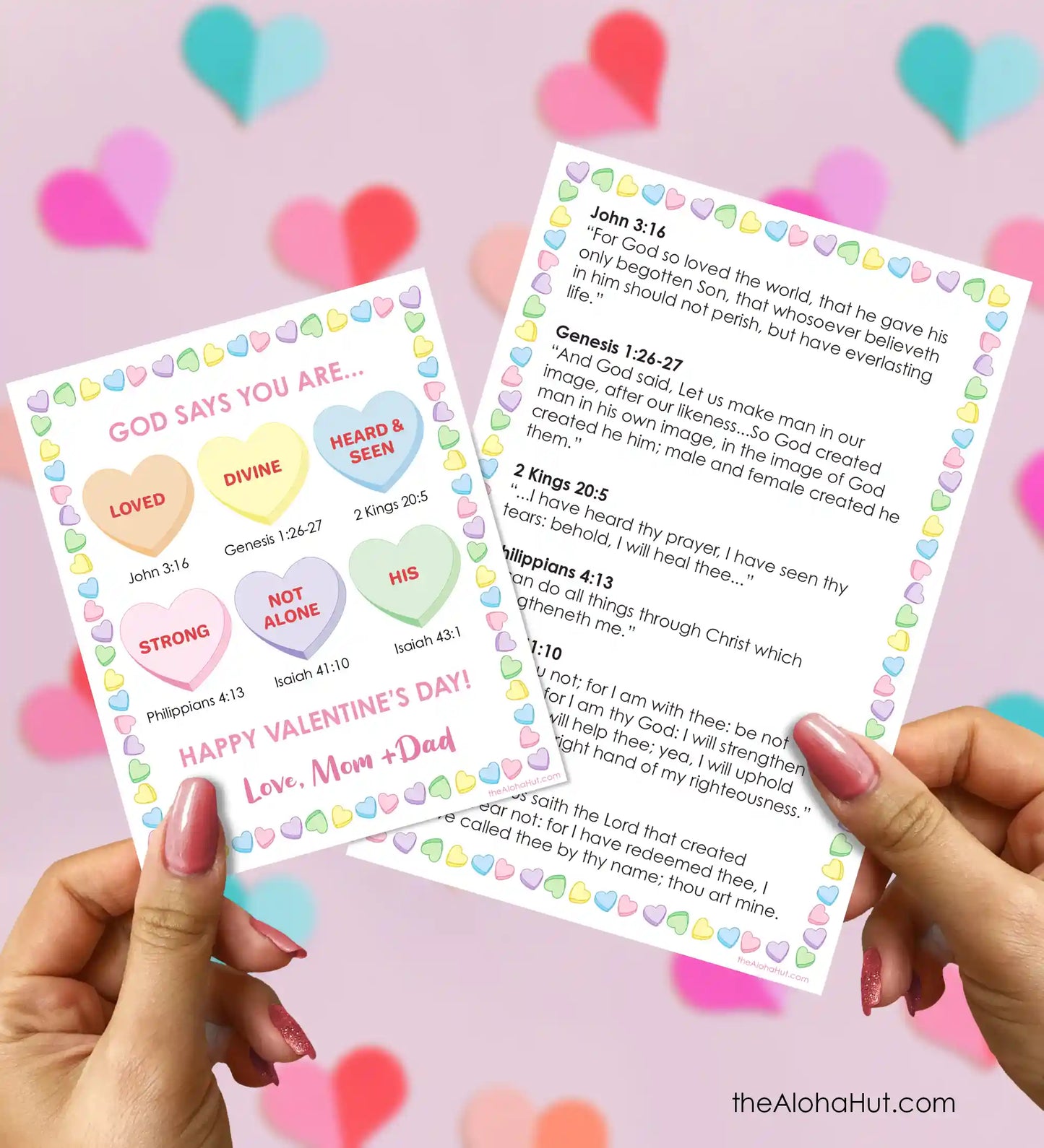God Says Bible Verse - Printable Valentines