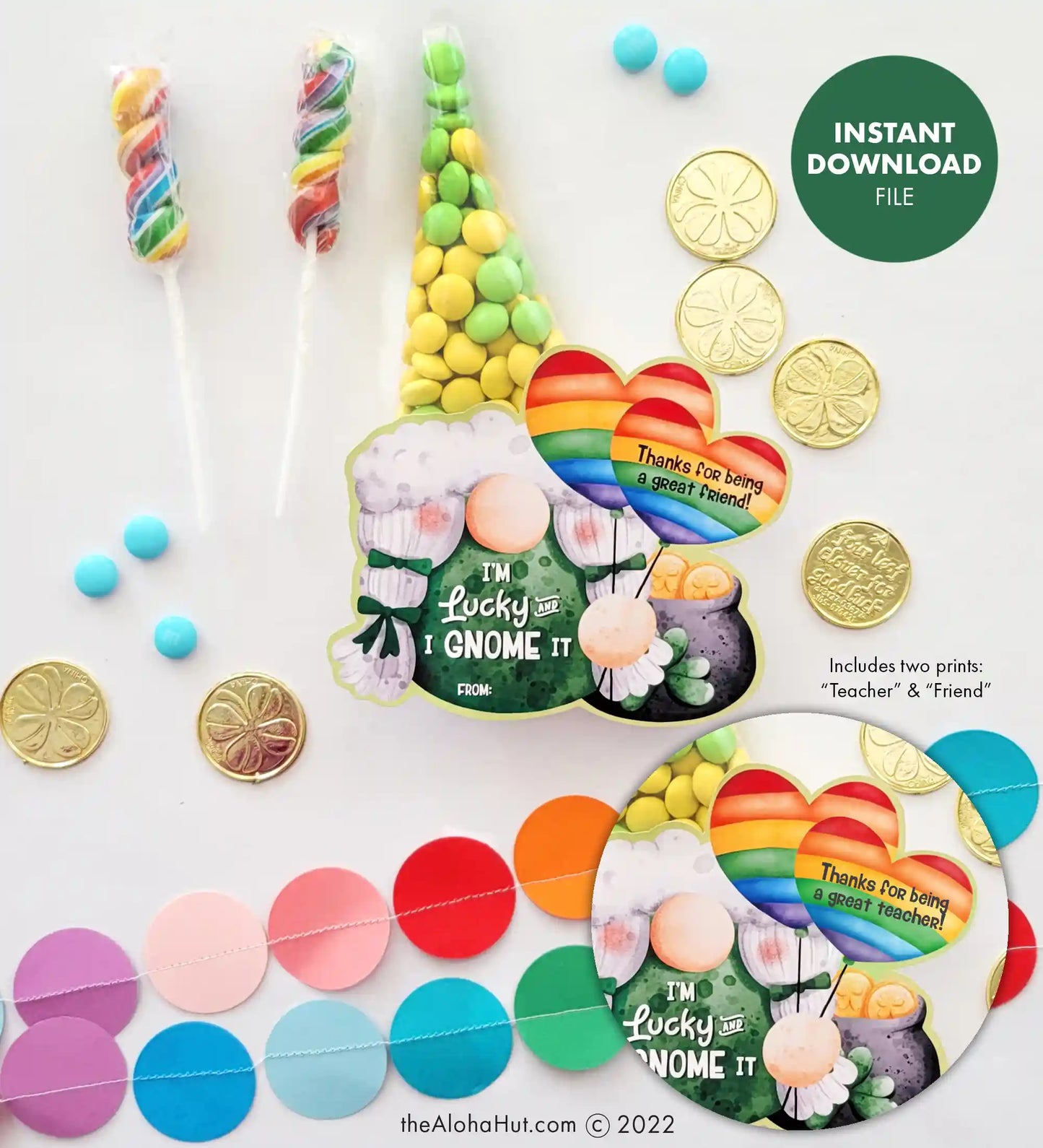 St. Patrick's Day Gift Tag - I'm Lucky and I Gnome It