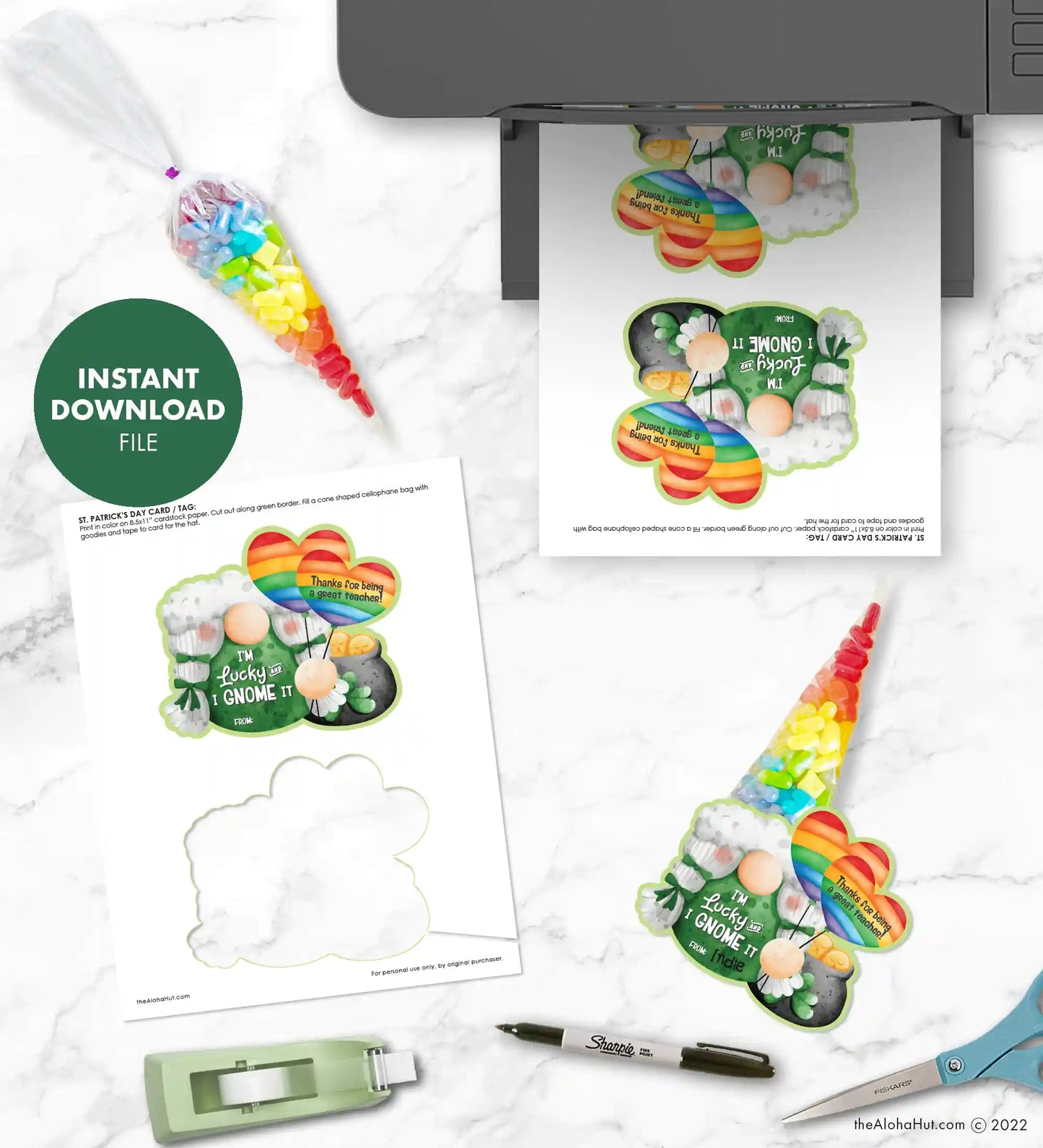 St. Patrick's Day Gift Tag - I'm Lucky and I Gnome It