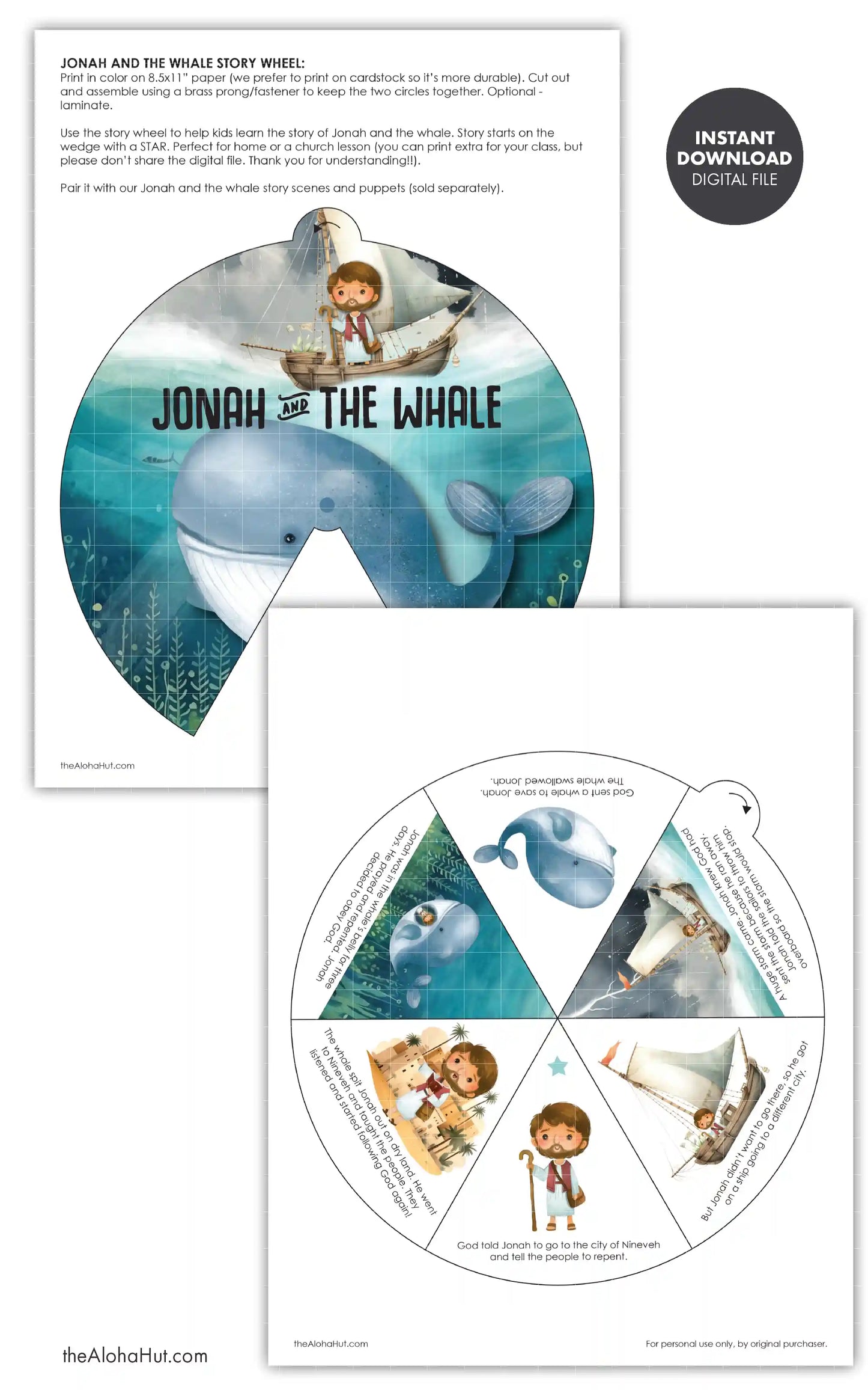 Jonah and the Whale - Story Wheel