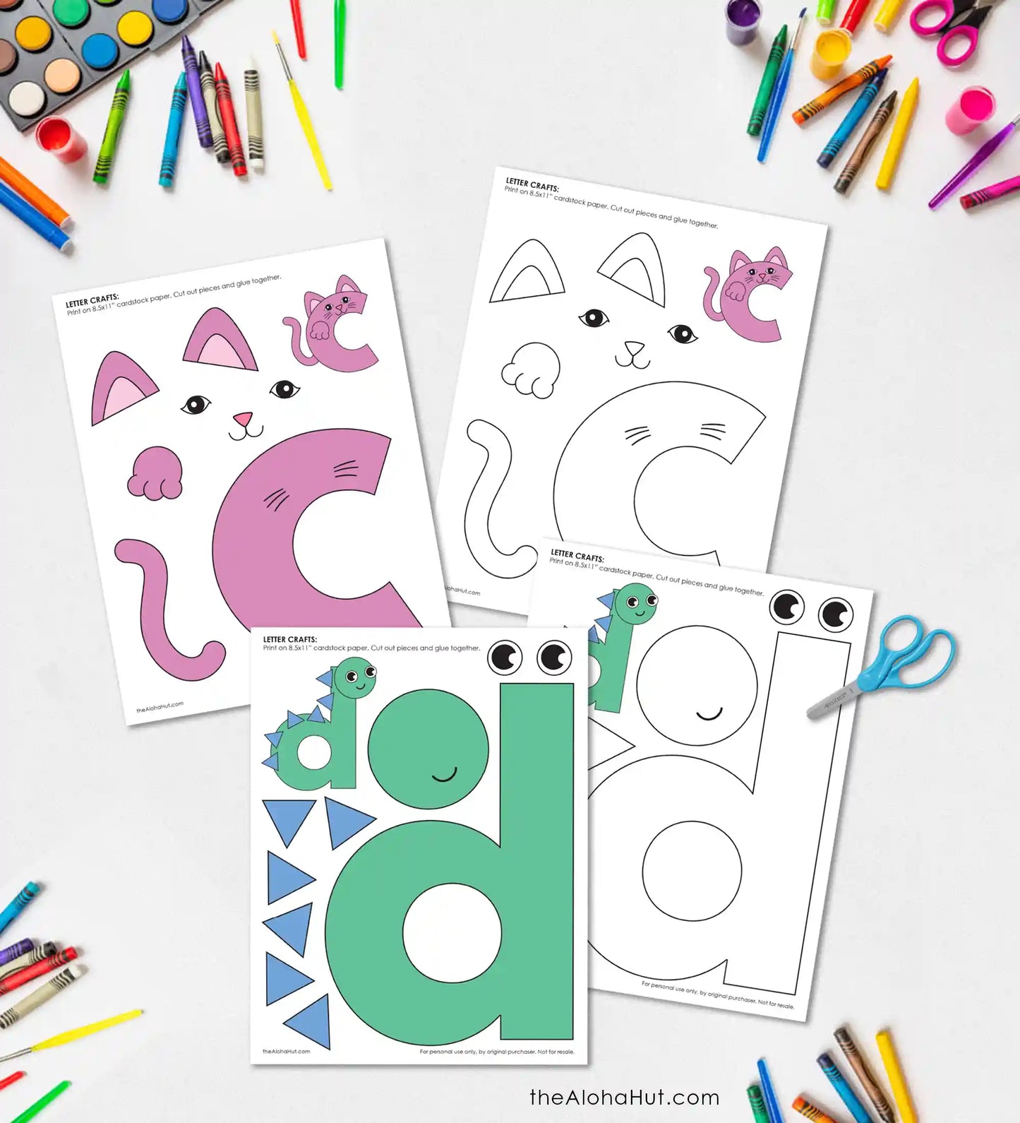 Alphabet Letter Crafts - A to Z Lowercase