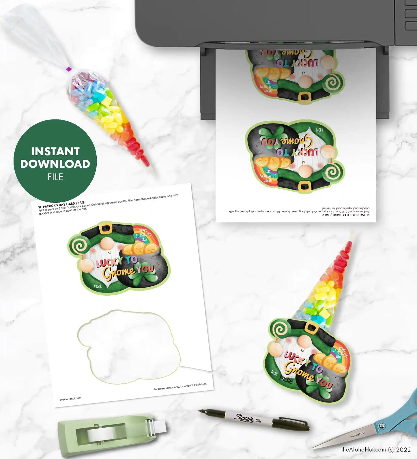 St. Patrick's Day Gift Tag - Lucky to Gnome You