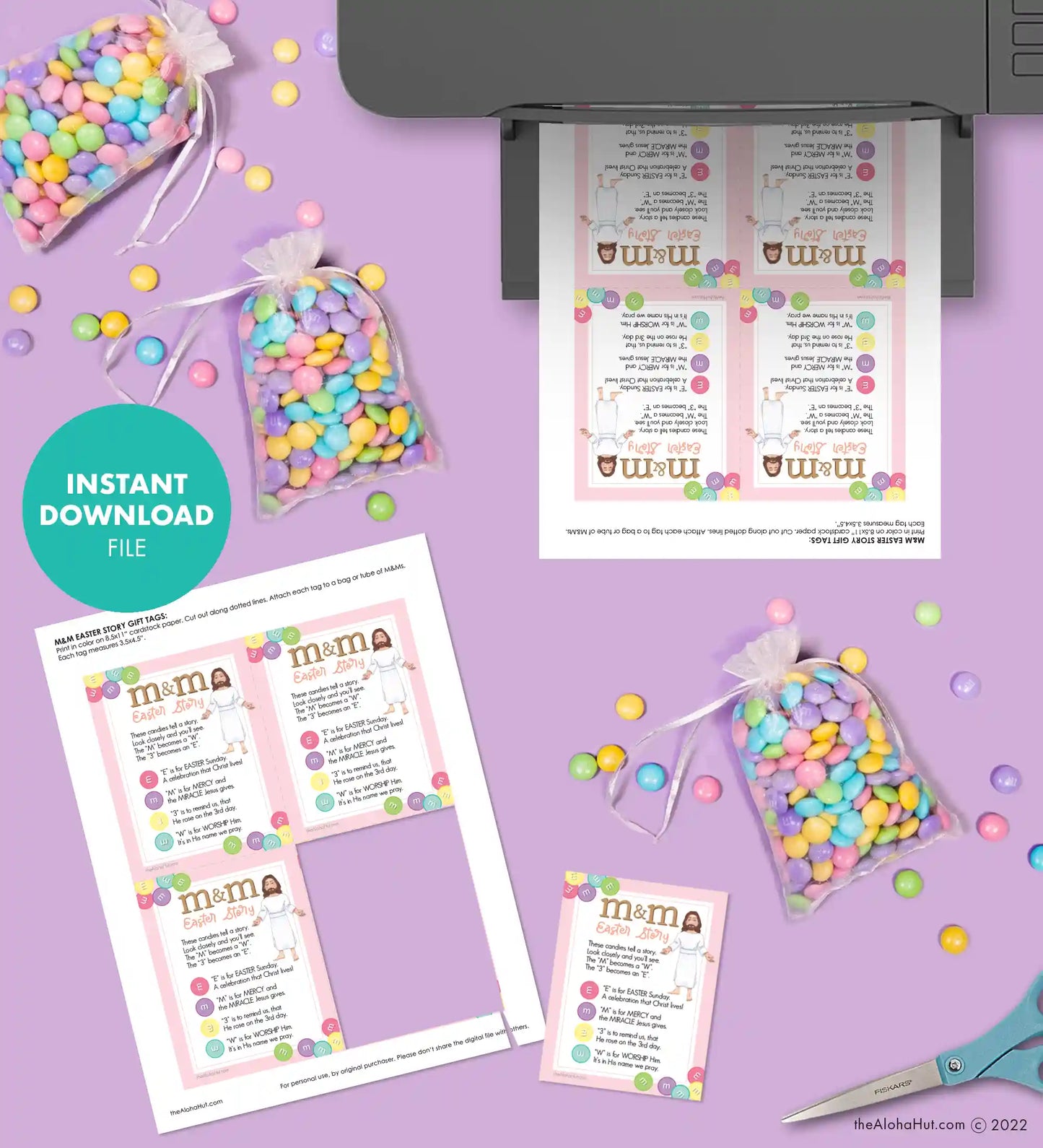 M&M Easter Story Poem - Treat Tag & Handout