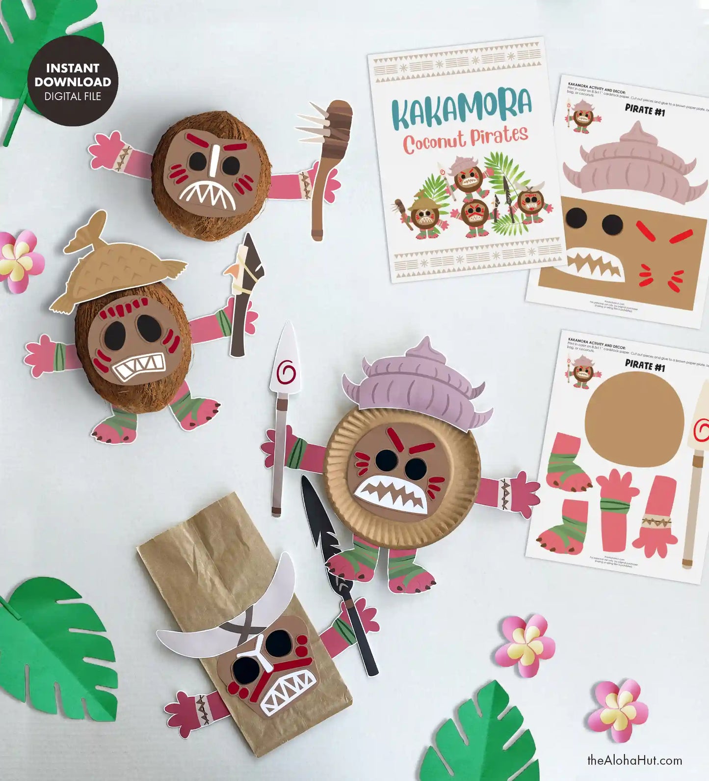 Moana Party - Kakamora Coconut Pirates Craft Activity