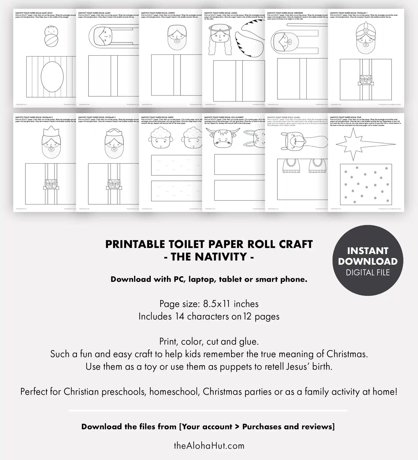 Christmas Nativity Toilet Paper Roll Craft