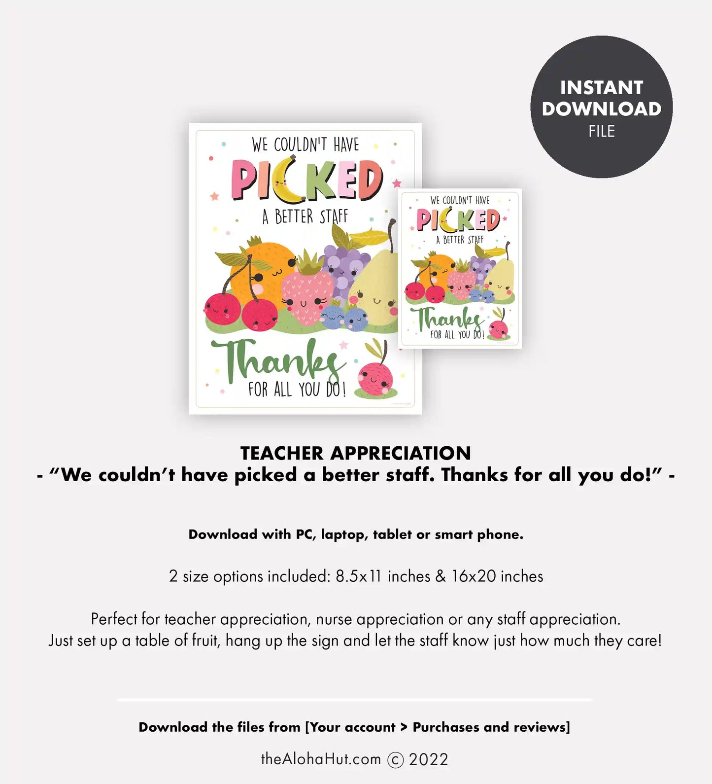 Fruit Bar - Teacher & Staff Appreciation