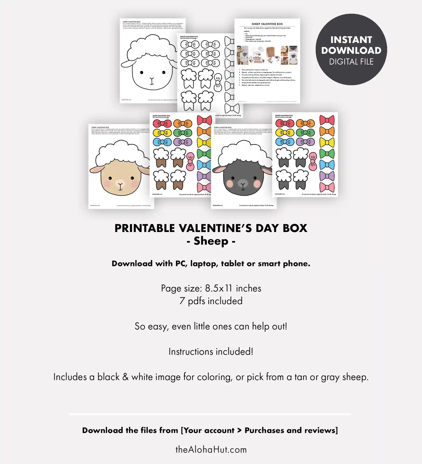 Sheep Valentine's Day Box