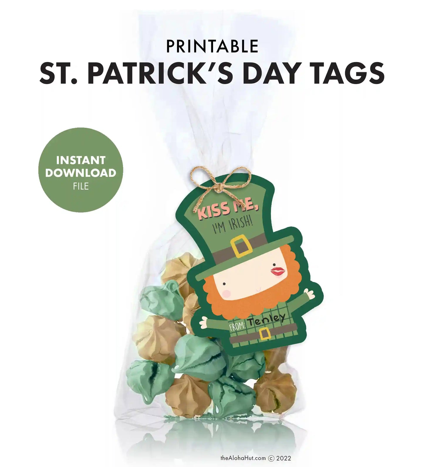 St. Patrick's Day Gift Tag - Kiss Me