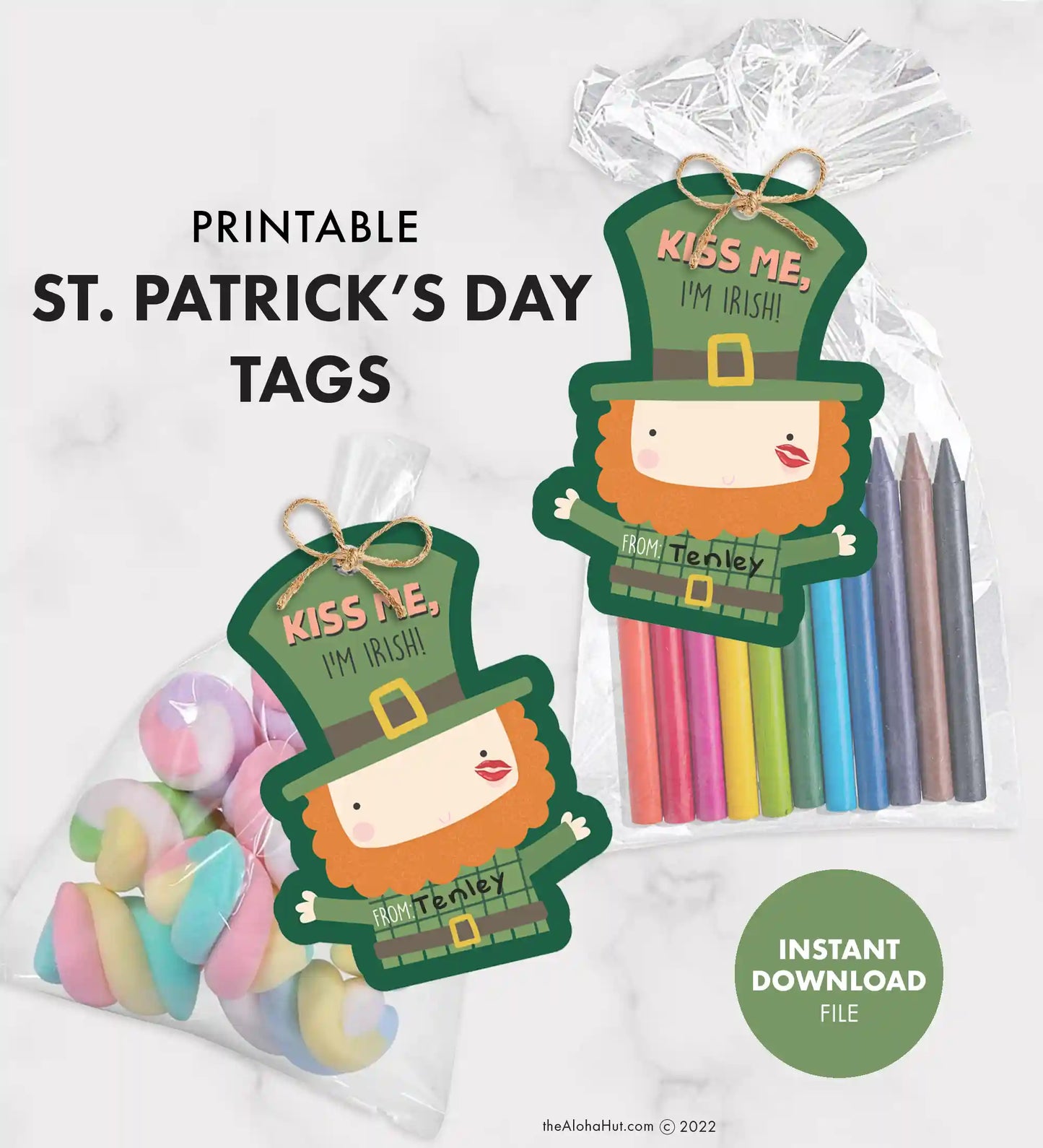 St. Patrick's Day Gift Tag - Kiss Me