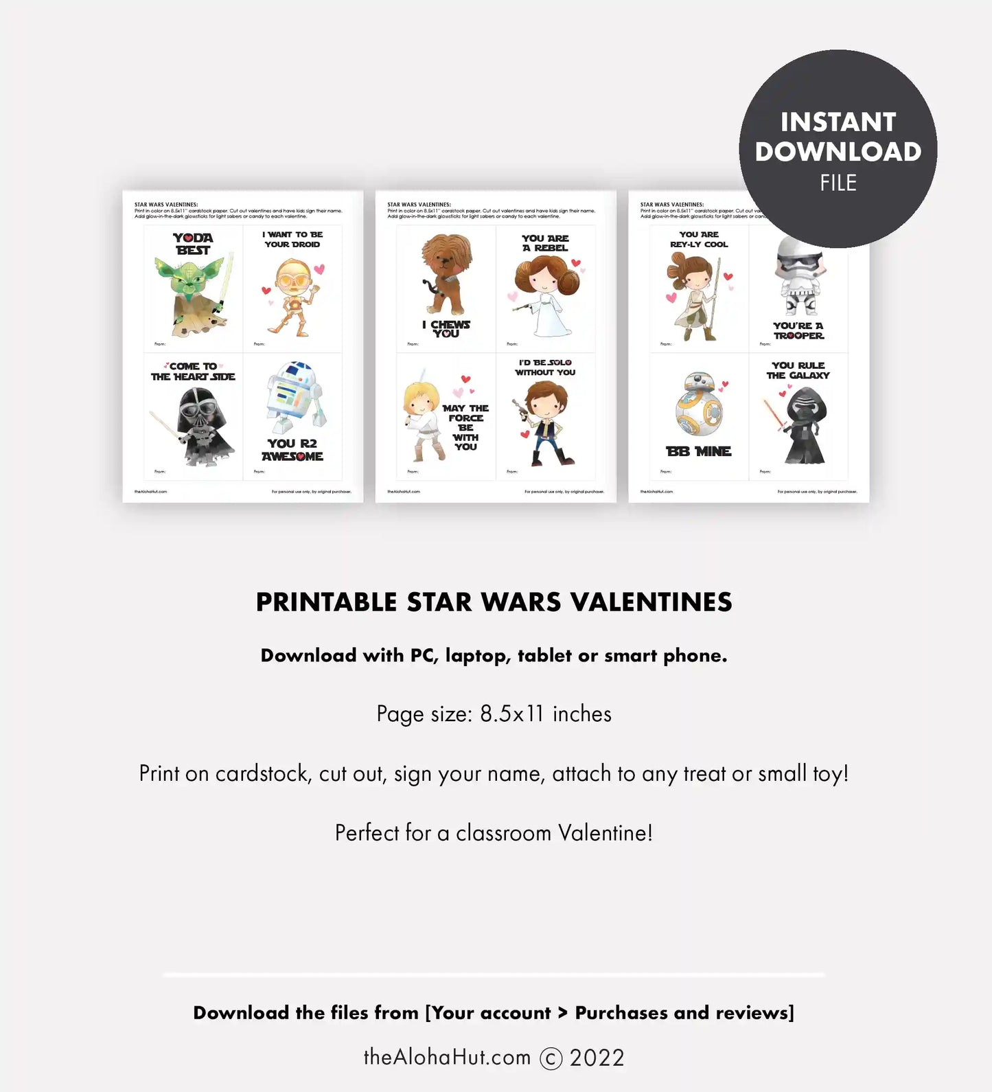 Star Wars - Printable Valentines