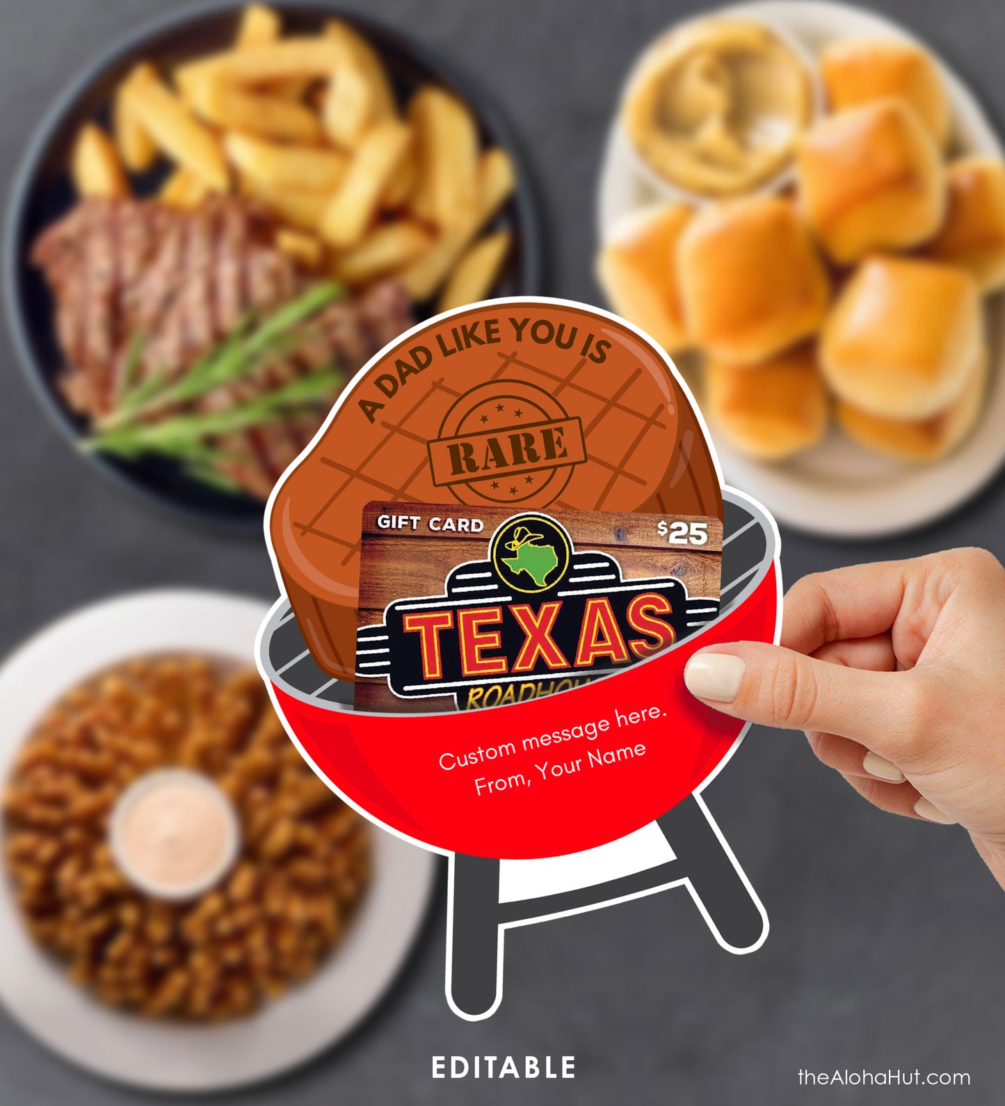 Steak Father's Day Gift Card Holder