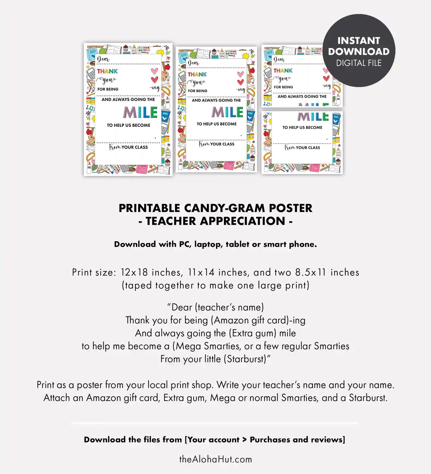 Giant Thank You Card - Teacher Appreciation Week