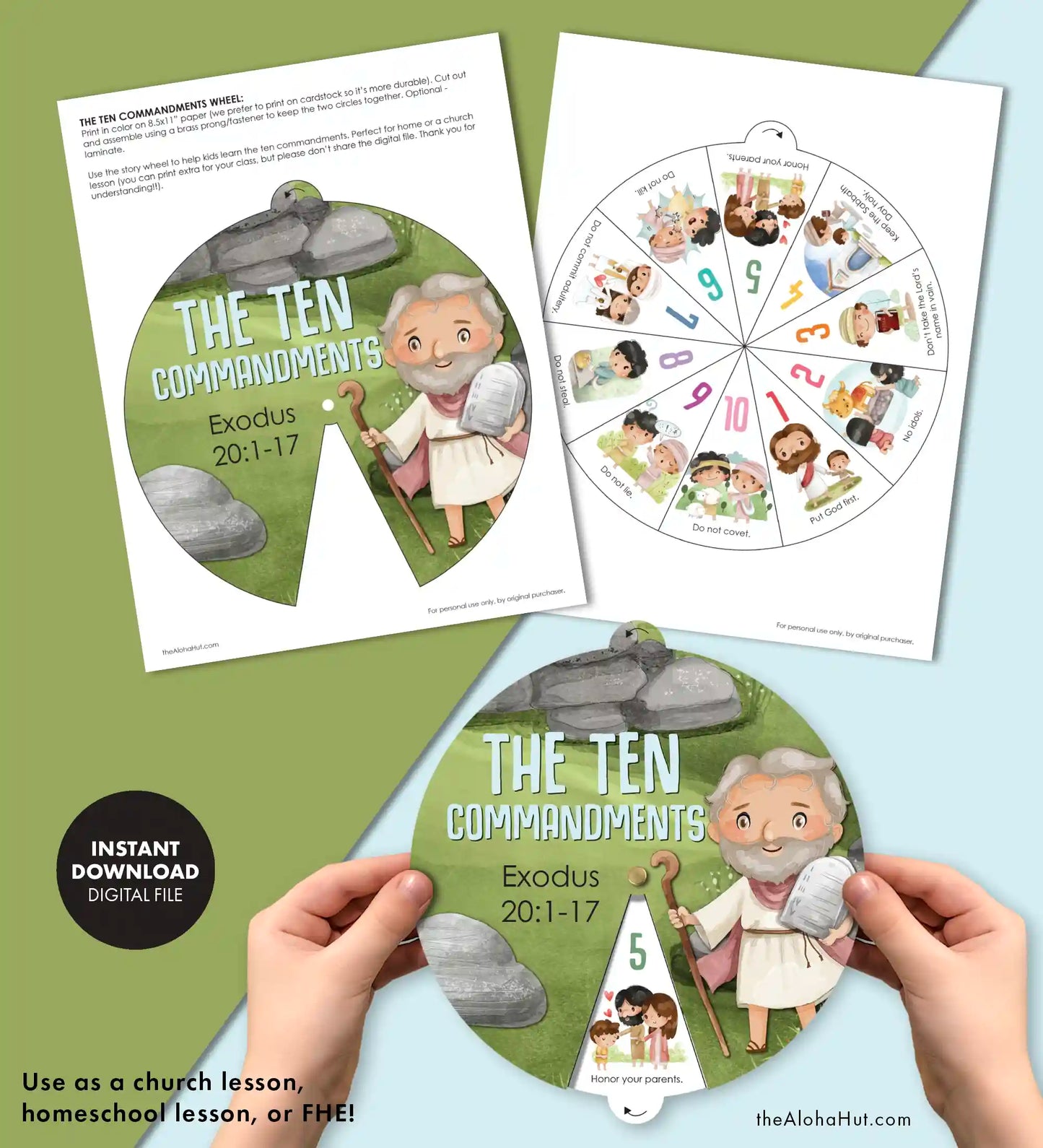 The Ten Commandments - Story Wheel