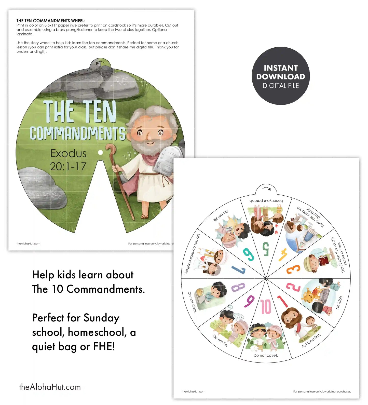 The Ten Commandments - Story Wheel