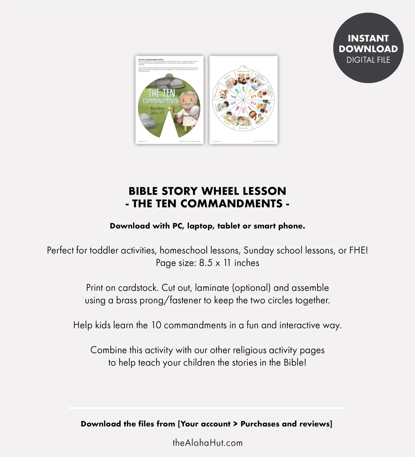 The Ten Commandments - Story Wheel