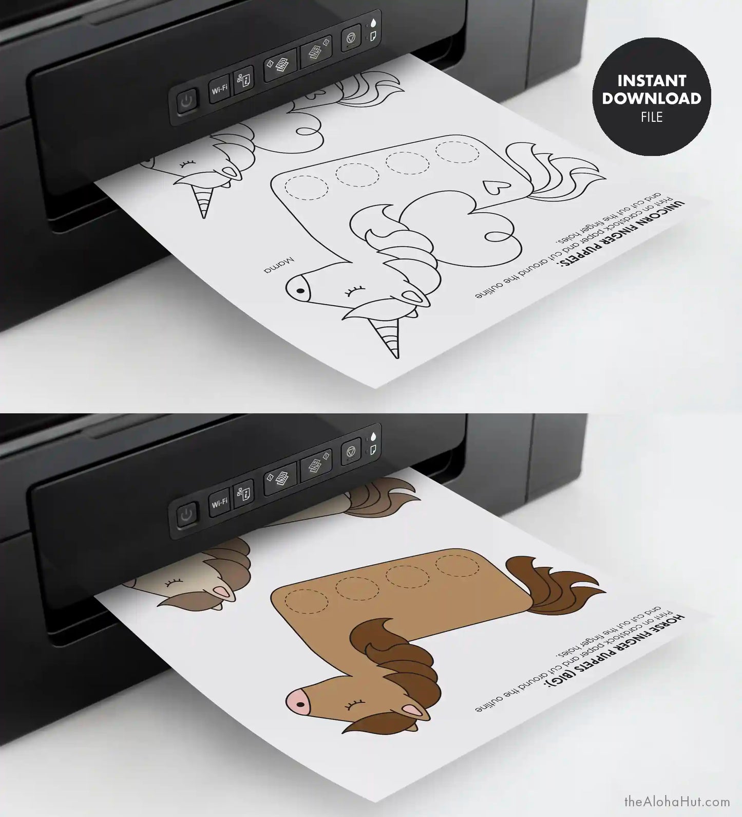 Horse + Unicorn Finger Puppets