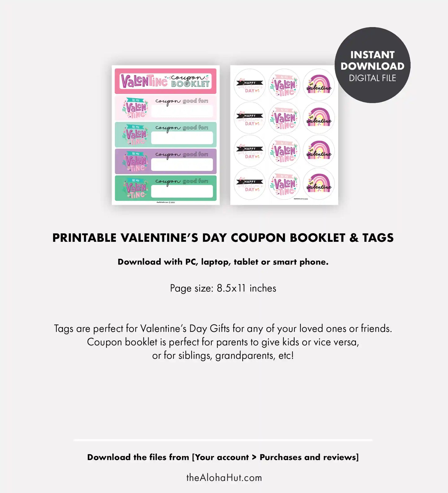 Valentine's Day Tags & Coupon Booklet