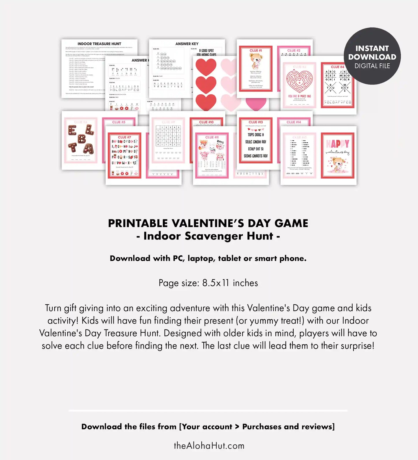 Valentine's Day Treasure Hunt Game - Indoor