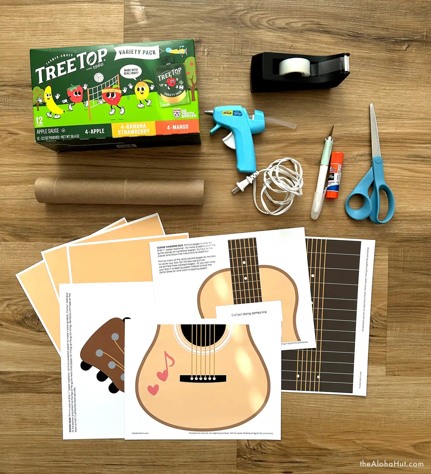 Guitar Valentine Box - Acoustic