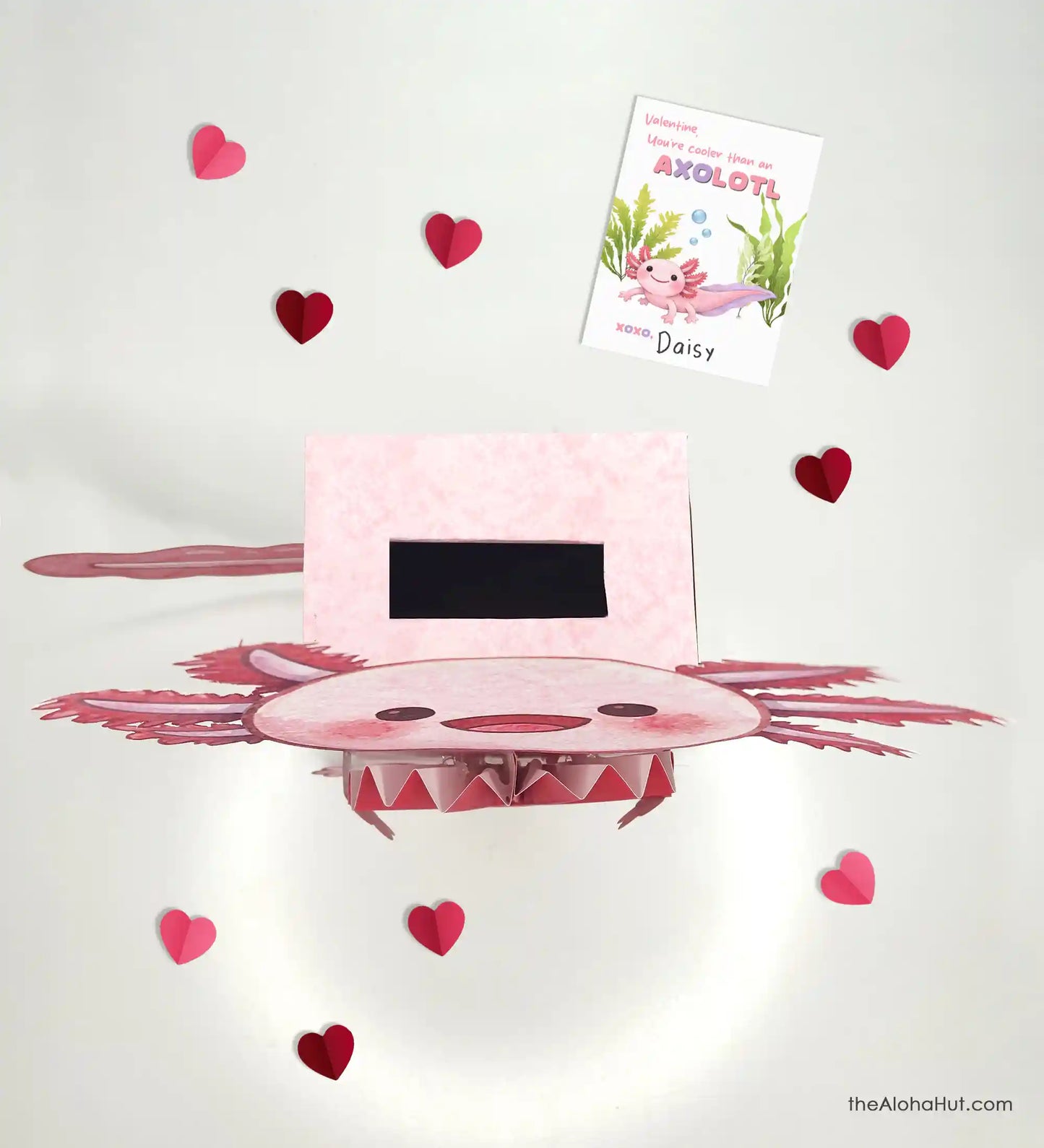 Axolotl Valentine Box + Valentines