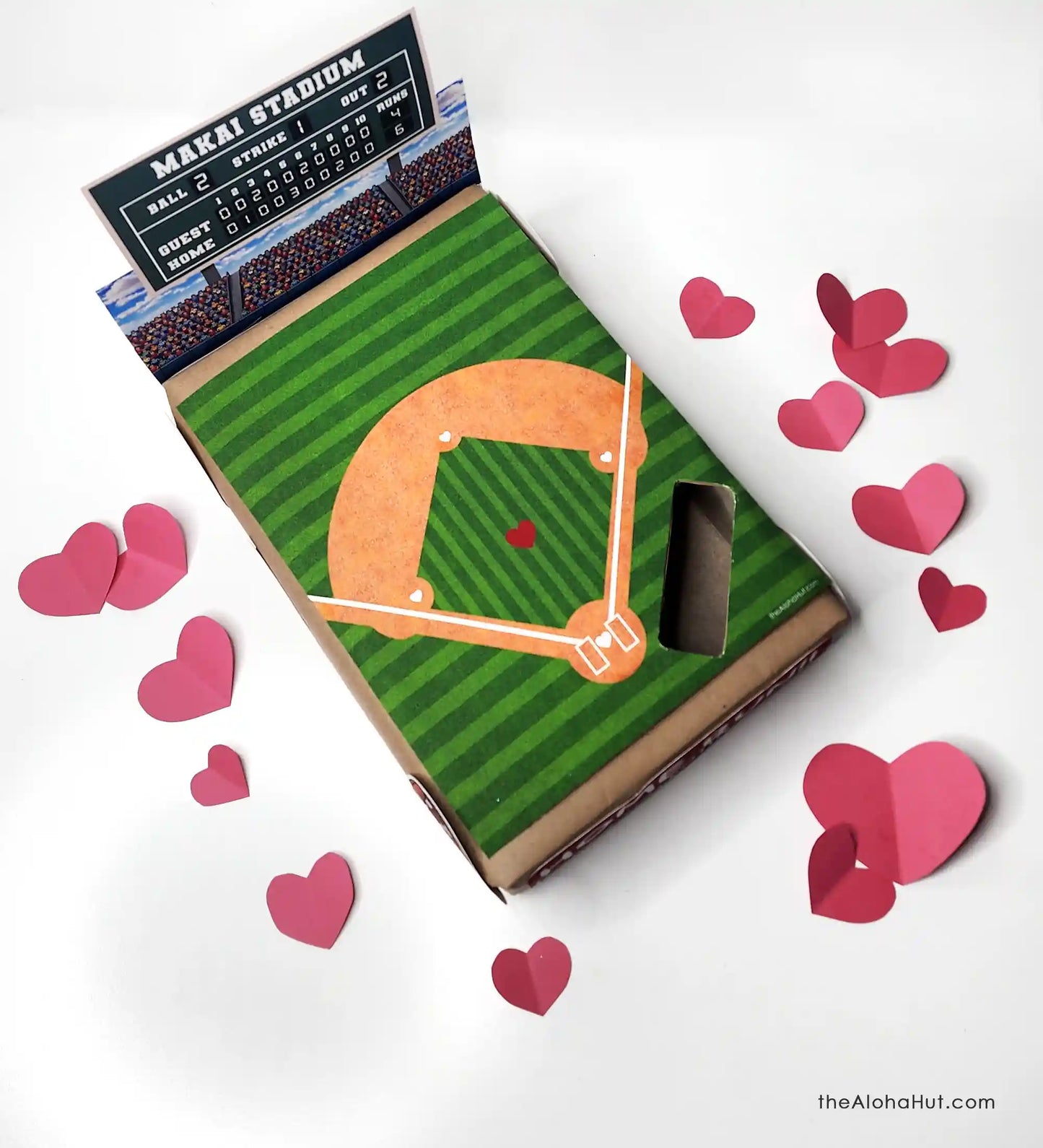 Baseball Field Valentine Box