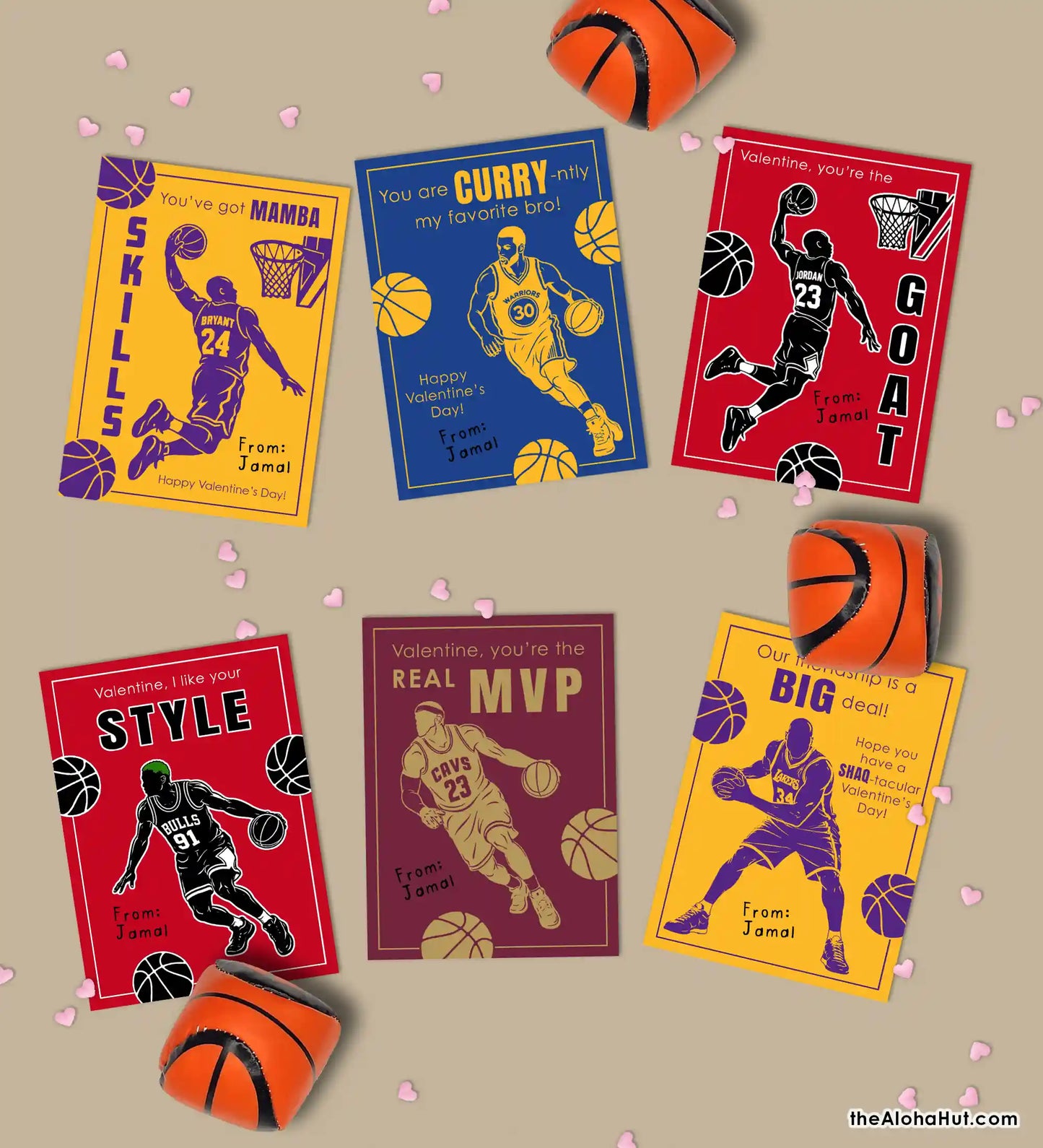 Basketball - Printable Valentines
