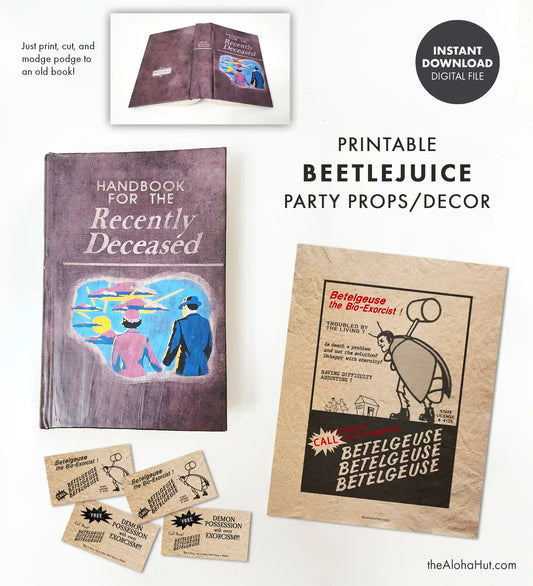 Beetlejuice Handbook for the Recently Deceased Book Cover / Prop