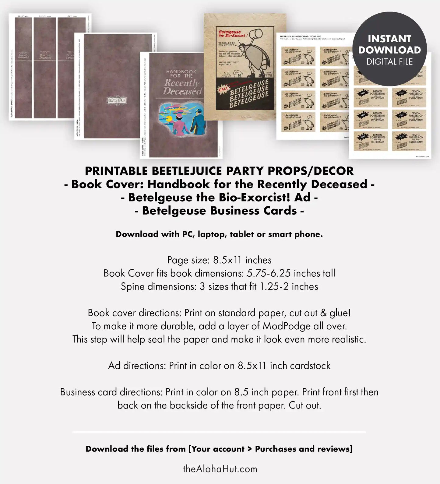 Beetlejuice Handbook for the Recently Deceased Book Cover / Prop