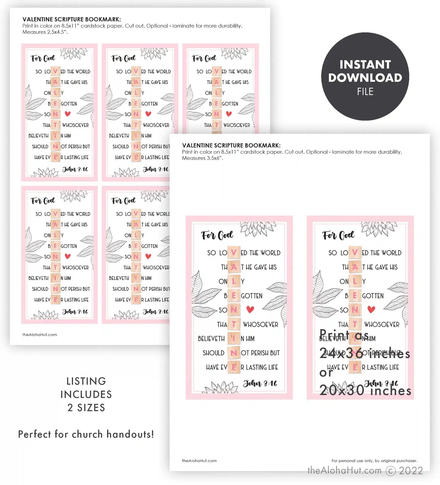 Bible Verse - Printable Valentines