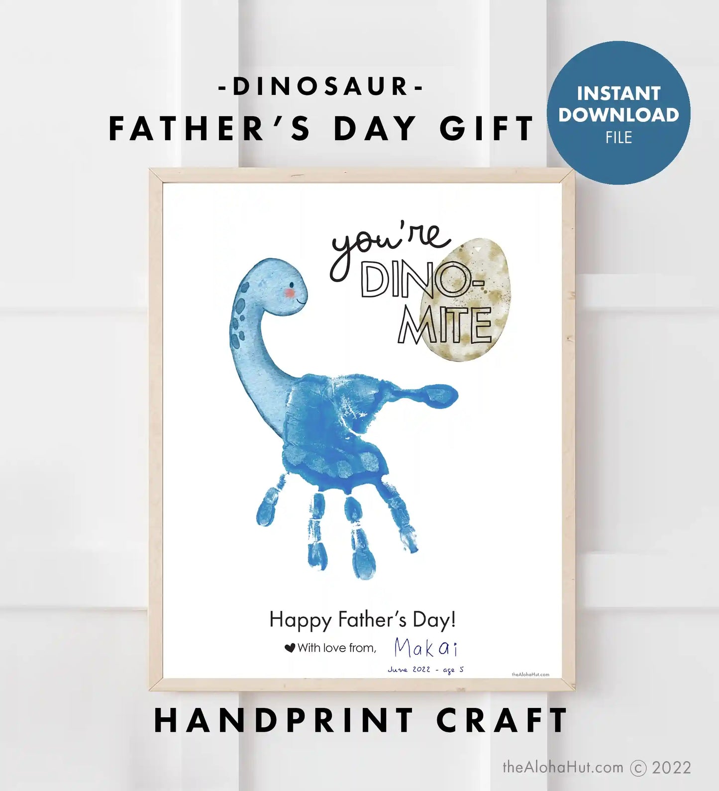 Dinosaur Father's Day Card - Handprint Craft