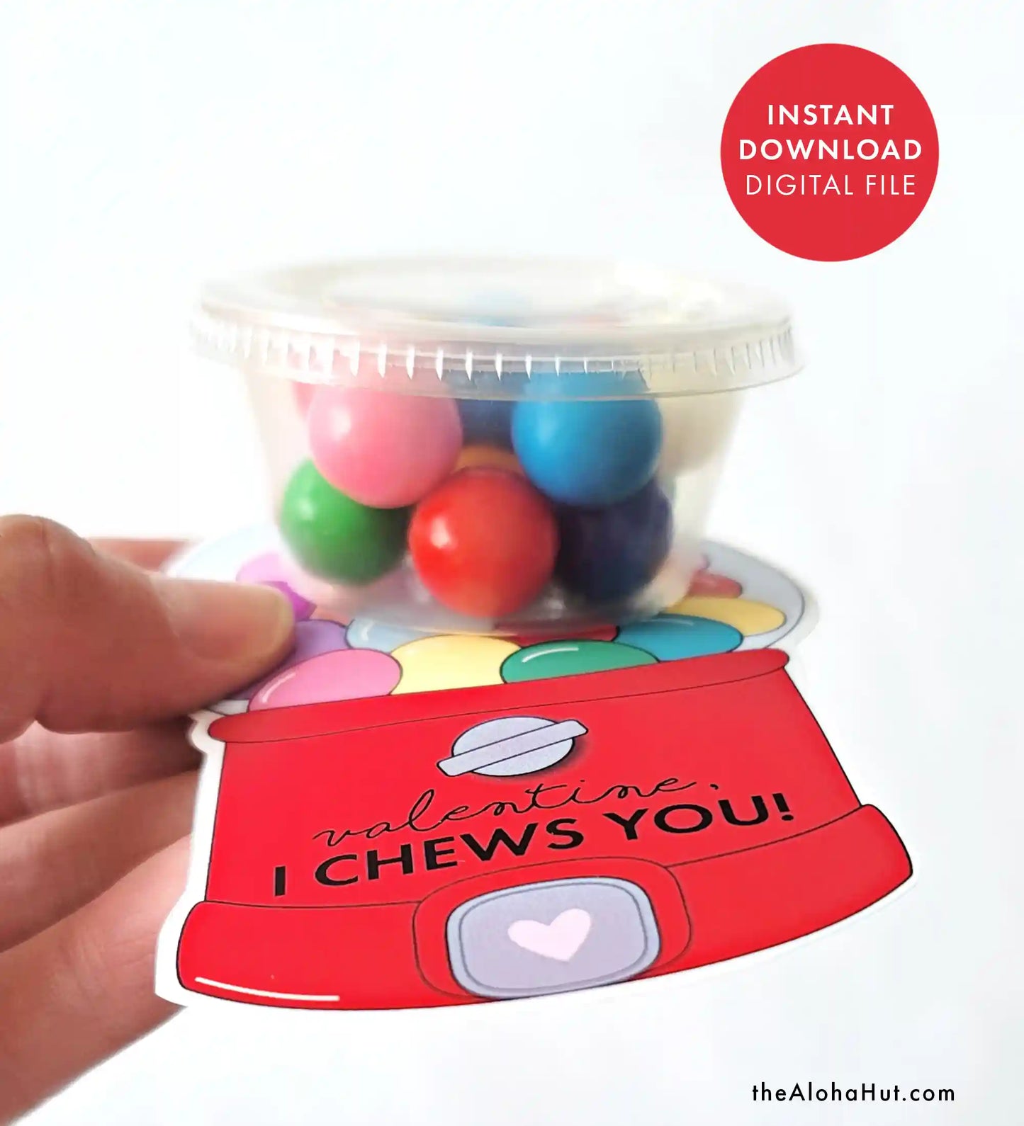 Gumball Machine - Printable Valentines