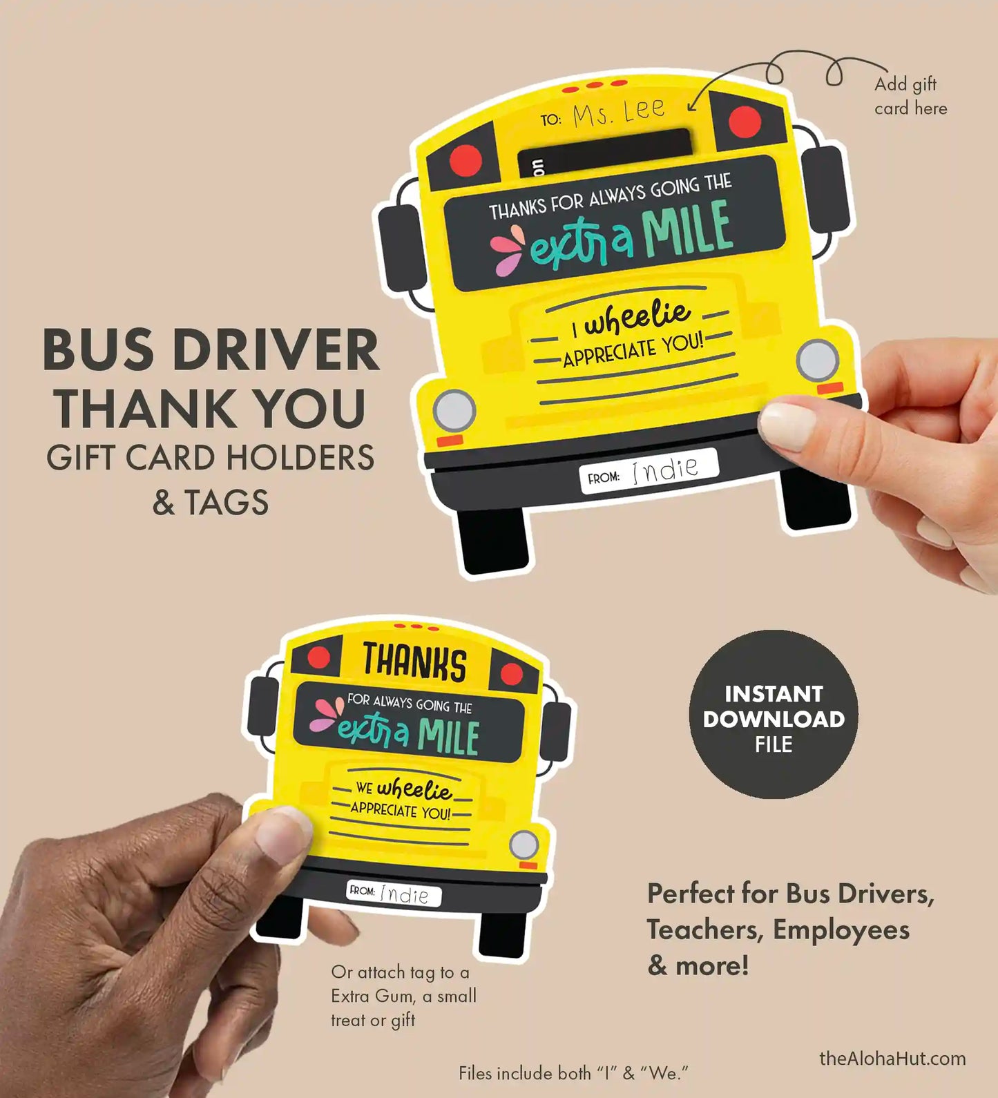 Bus Driver Thank You Card
