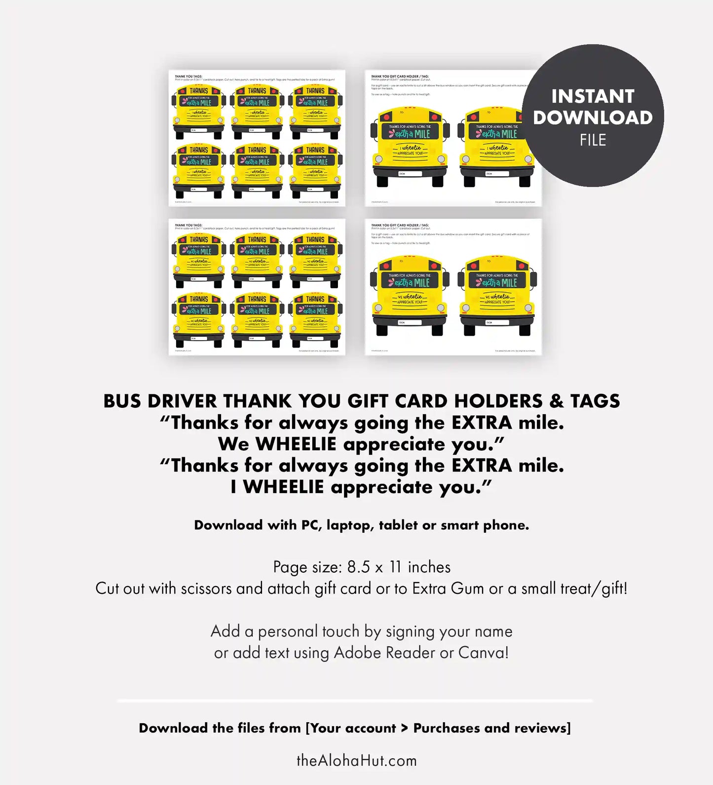 Bus Driver Thank You Card