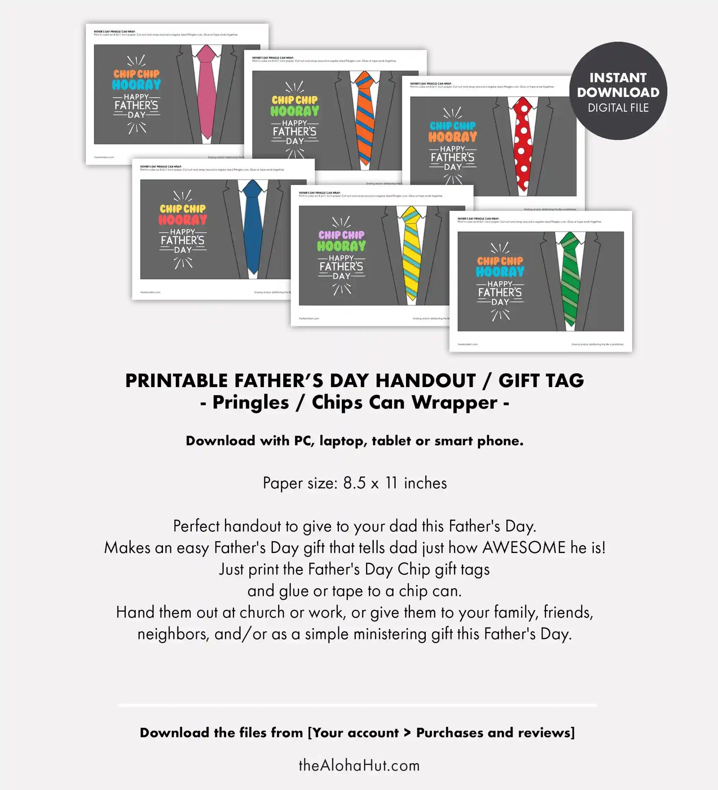 Father's Day Chip Handout - Gift Tag