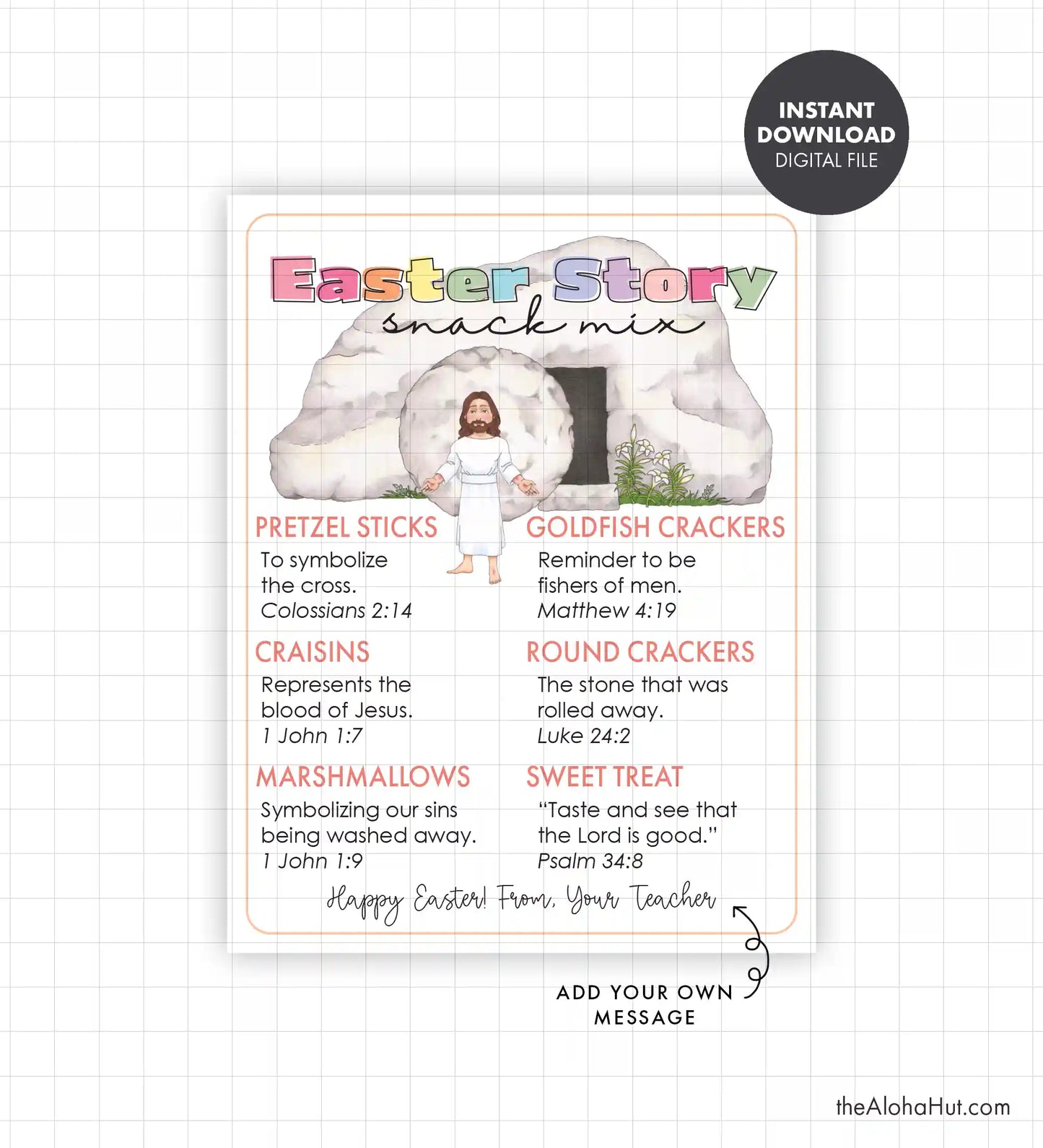 Easter Trail Mix Poem - Gift Tag & Handout