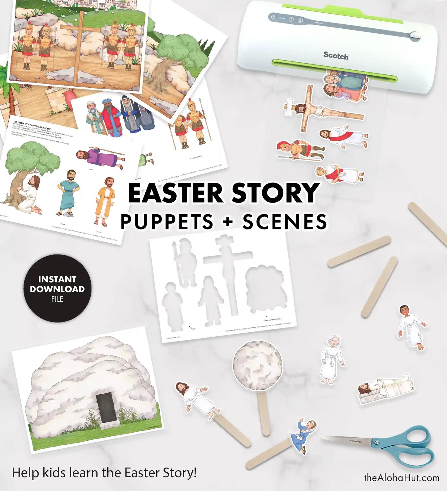 Easter Story Puppets and Scenes