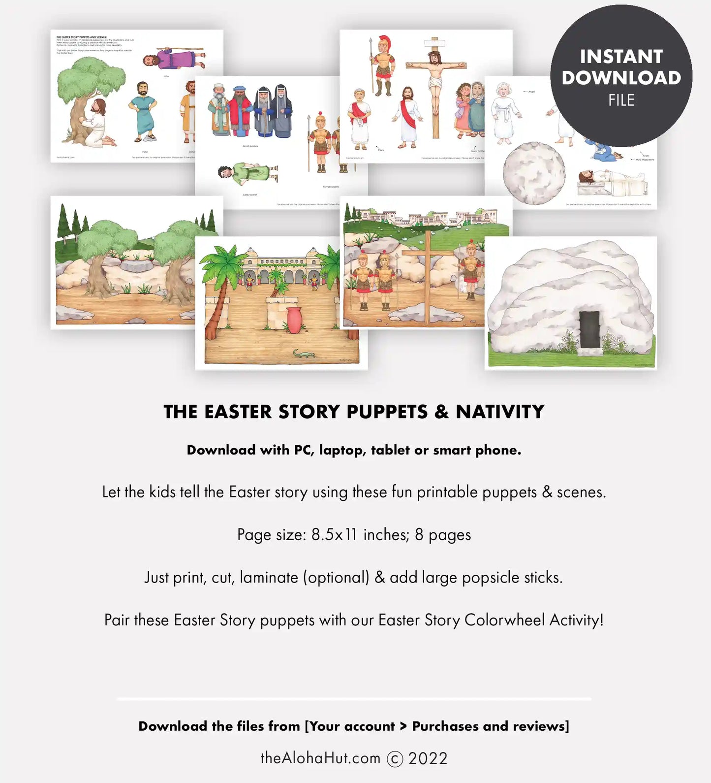 Easter Story Puppets and Scenes