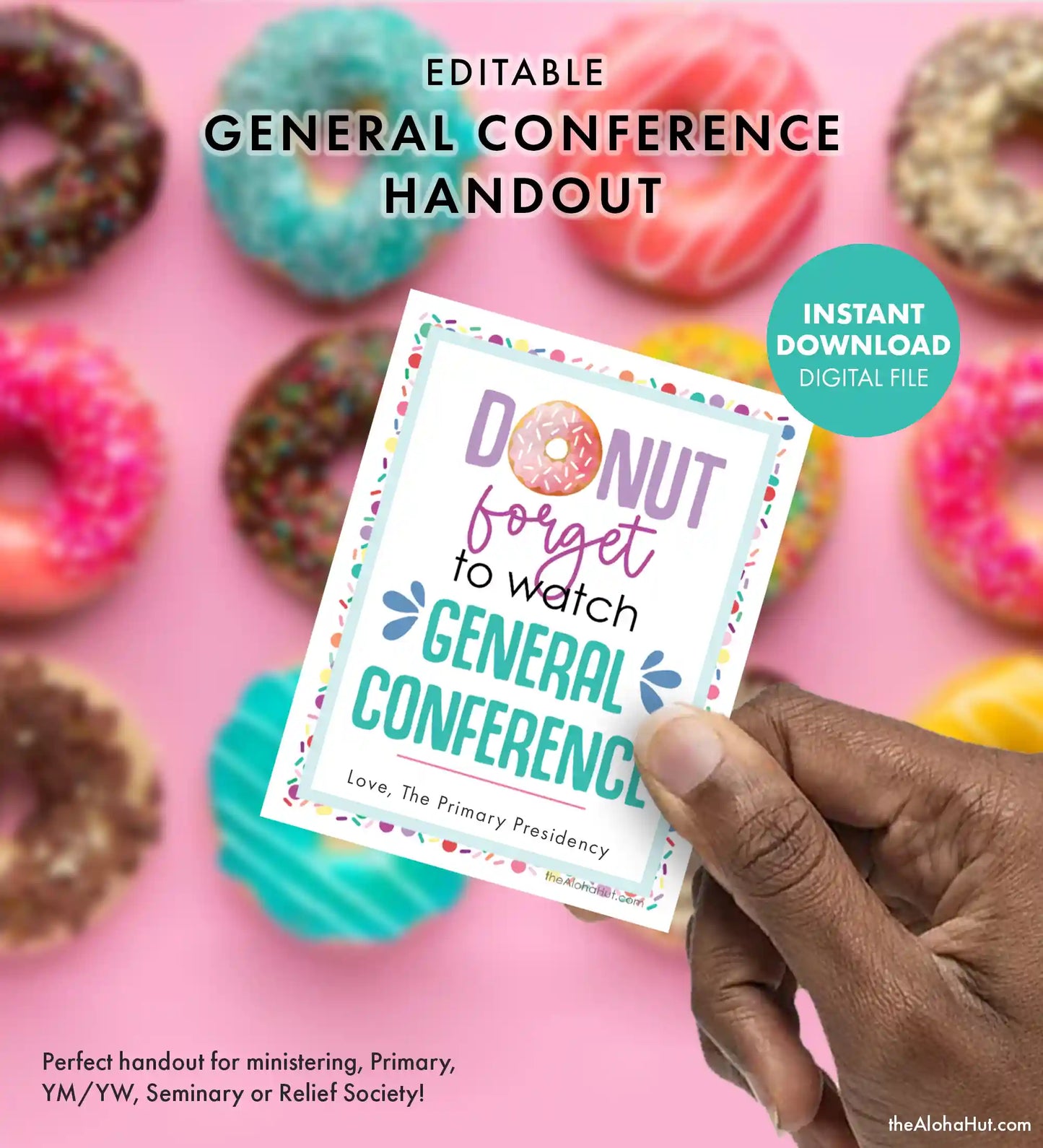 General Conference Donut Tag & Handout