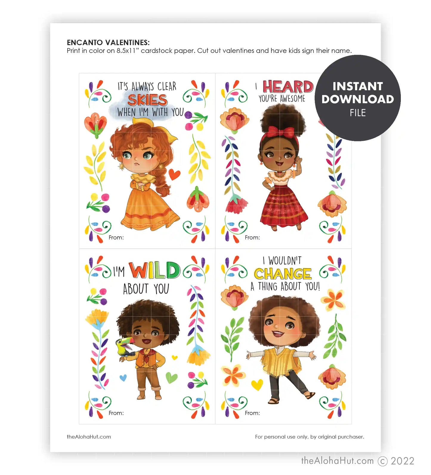 Encanto - Printable Valentines