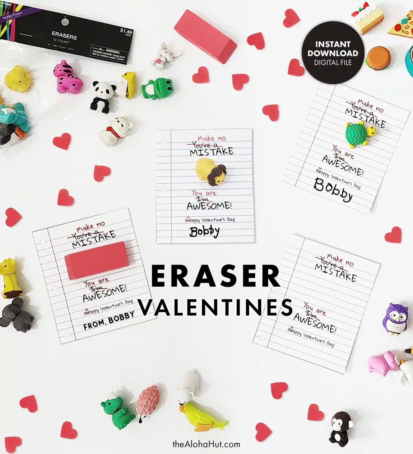 Funny Eraser - Printable Valentines