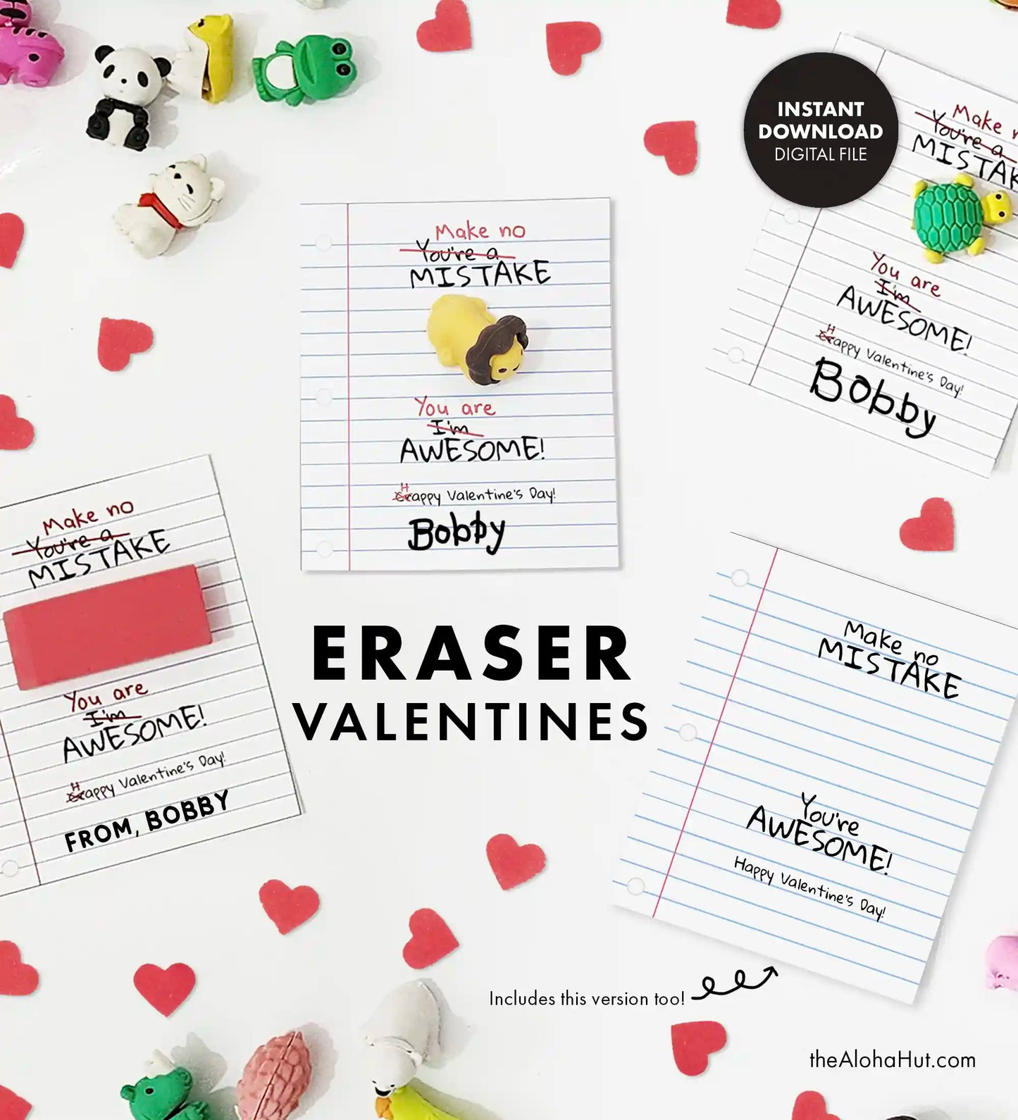 Funny Eraser - Printable Valentines