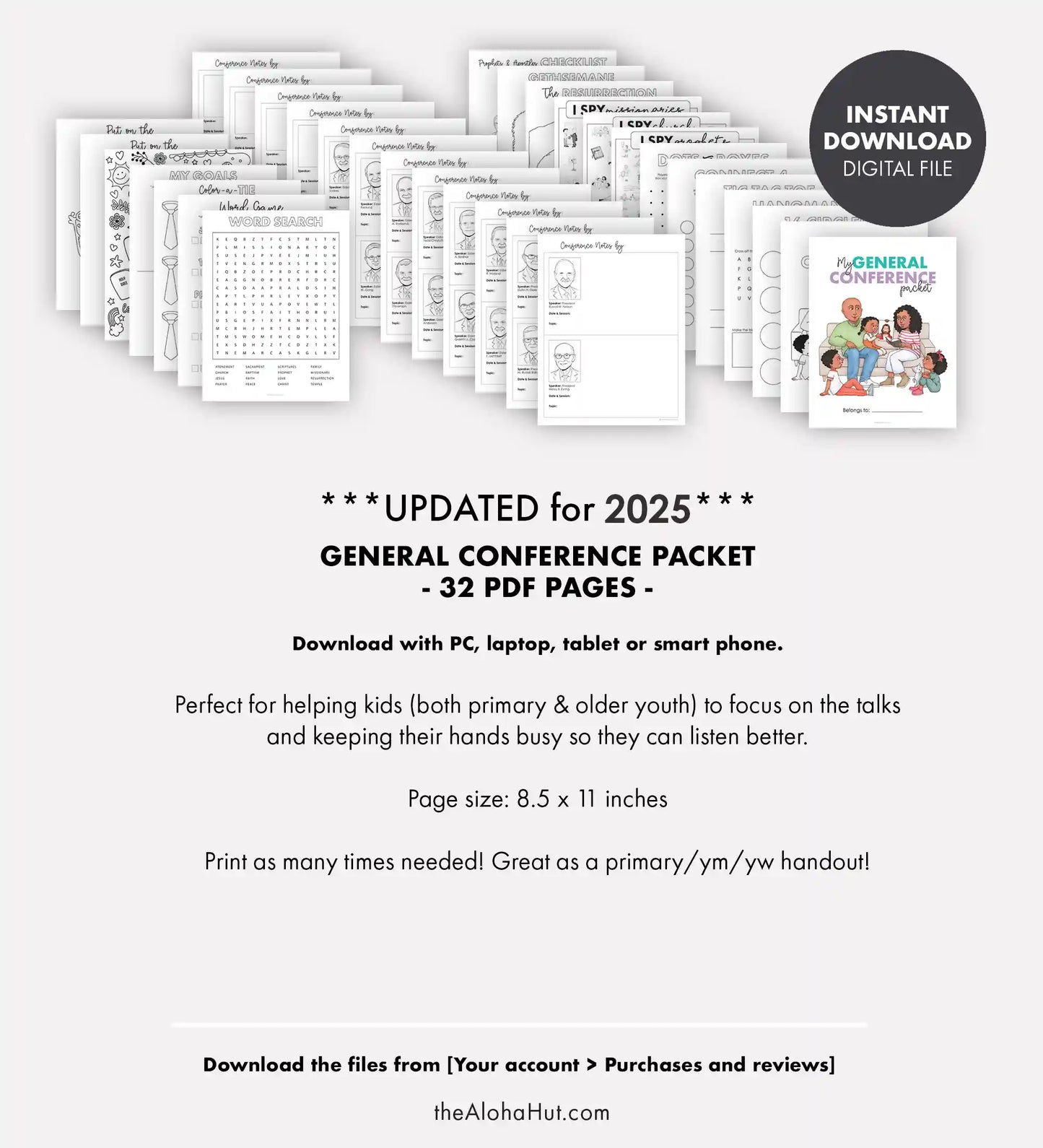 2025 General Conference Activity Packet for Kids