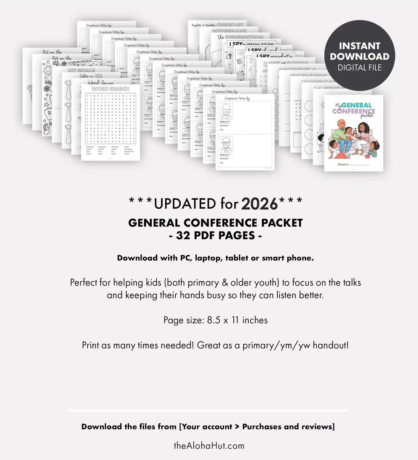 2026 General Conference Activity Packet for Kids