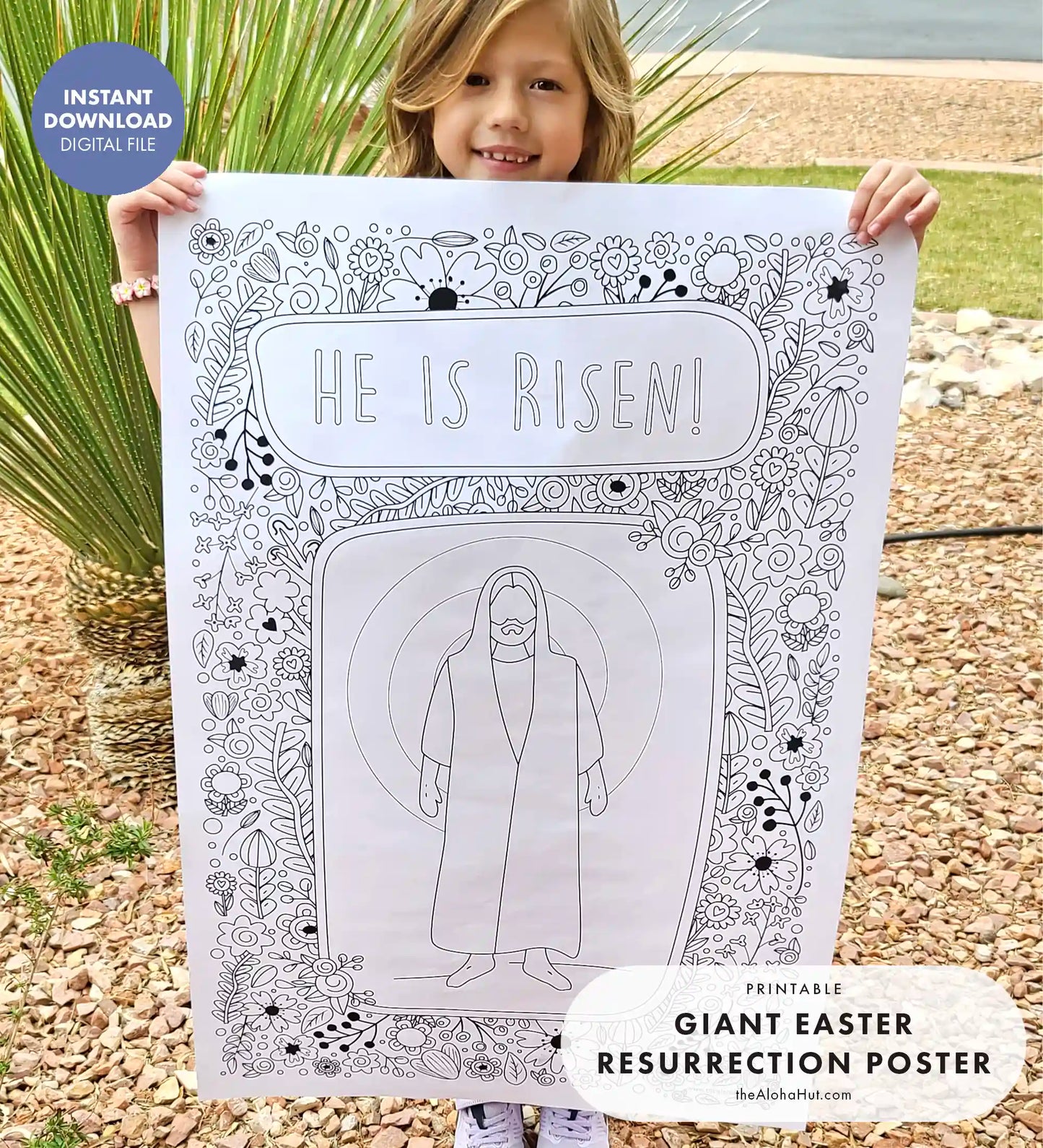 Giant Resurrection Coloring Poster - Kids Activity